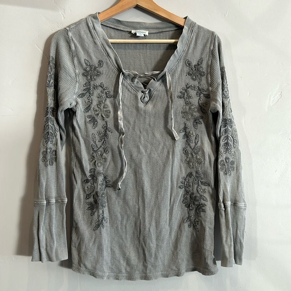 Sundance Floral Embroidered Thermal Top